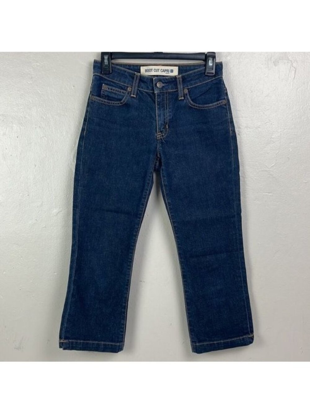 Gap Bootcut Capri Jeans 24x22 Women's size 1 Reg stretch dark wash western